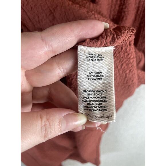 Soft Surroundings Crepe Tunic Womens Large Plein Air Button Down Long Sleeve - Picture 15 of 15